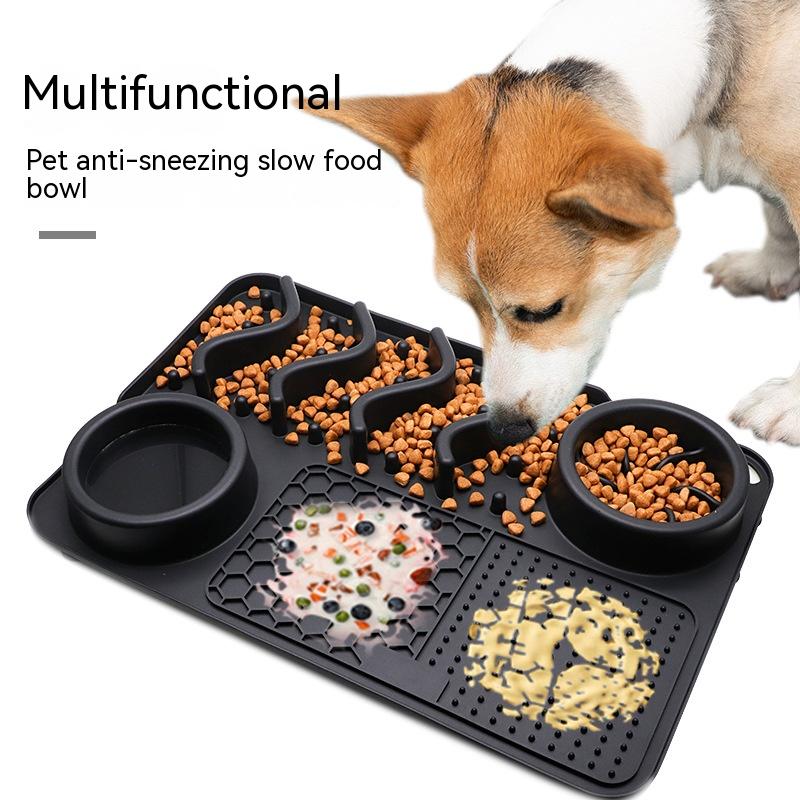 Dog Silicone Licking Pad Pet Licking Mat Silicone Smelling Mat Multifunctional Food Bowl Pets Supplies | dog feeder | Introducing the Dog Silicone Licking Pad Pet Licking Mat Silicone Smelling Mat - a multifunctional f